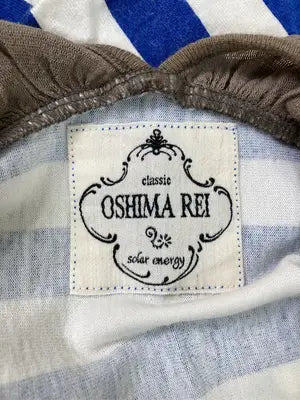 OSHIMA REI/ノースリーブ/トップス/ブルー