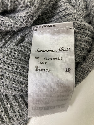 Samansa Mos2/サマンサモスモス/Tシャツ/カットソー/トップス/グレー/F
