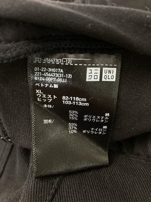 UNIQLO/ユニクロ/スラックス/パンツ/ブラック/XL