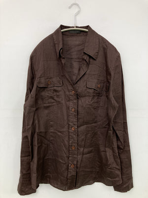 iCB/アイシービー/シャツ/ブラウス/トップス/ブラウン/46