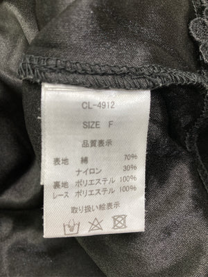 clear/クリア/Tシャツ/カットソー/トップス/ブラック/F
