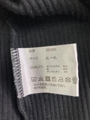 Leahmatin/Tシャツ/カットソー/トップス/ブラック/3L-4L