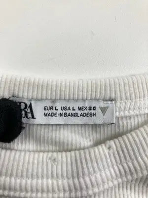 ZARA/ザラ/Tシャツ/カットソー/トップス/ホワイト/L