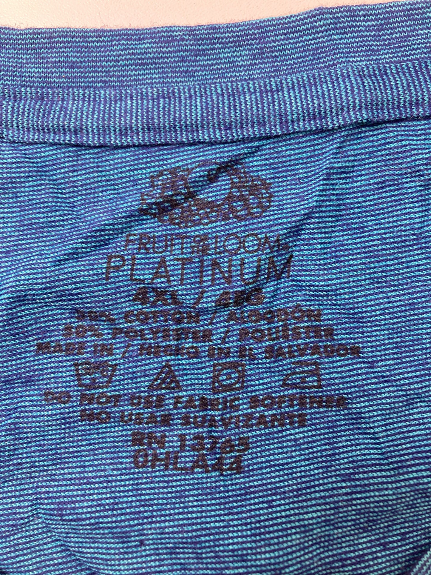 FRUIT OF THE LOOM/フルーツオブザルーム/Tシャツ/カットソー/トップス/ブルー/4XL