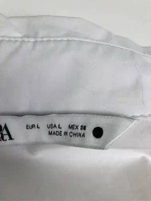 ZARA/ザラ/シャツワンピース/ワンピース/ドレス/ホワイト/L