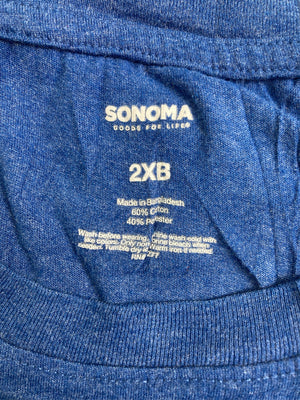 SONOMA/ソノマ/Tシャツ/カットソー/トップス/ブルー/2XB