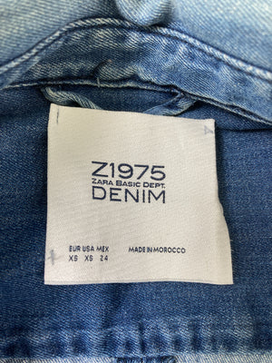 ZARA/ザラ/シャツ/ブラウス/トップス/ブルー/EUR XS/USA XS/MEX 24