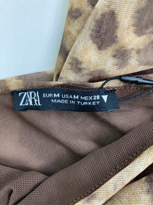 ZARA/ザラ/チューブトップ/トップス/ブラウン/EUR M/USA M/ MEX 28