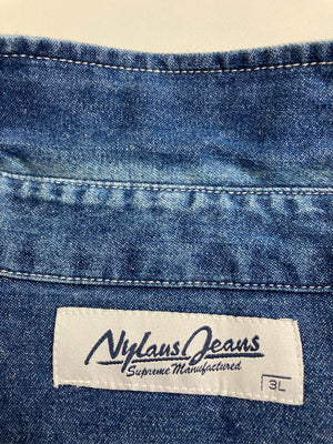 Nylaus Jeans/シャツ/ブラウス/トップス/ブルー/3L