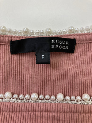 SUGAR SPOON/シュガースプーン/Tシャツ/カットソー/トップス/ピンク/F