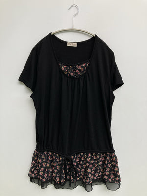 Tシャツ/カットソー/トップス/ブラック/3L
