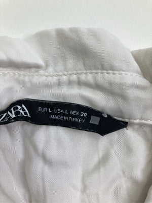 ZARA/ザラ/シャツ/ブラウス/トップス/ホワイト/EUR L/USA L/MEX 30