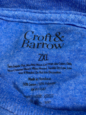 croft&barrow/クラフトアンドバロー/Tシャツ/カットソー/トップス/ブルー/2XL