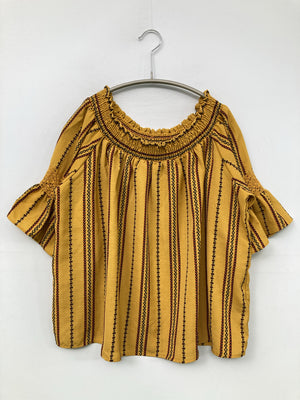 continuer de NICE CLAUP/コンティニューデナイスクラップ/シャツ/ブラウス/トップス/イエロー