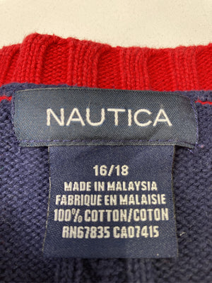 NAUTICA/ノーティカ/ニット/セーター/トップス/ネイビー/16/18