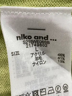 niko and .../ニコアンド/ニット/セーター/トップス/ライトグリーン/L