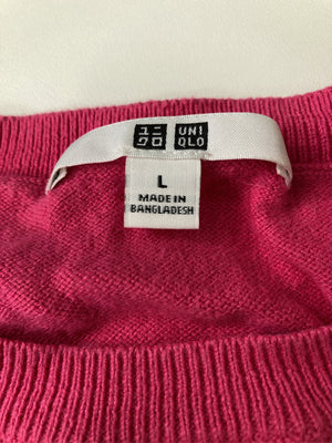 UNIQLO/ユニクロ/ニット/セーター/トップス/ピンク/L