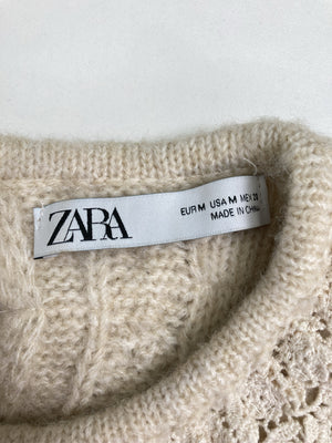 ZARA/ザラ/ニット/セーター/トップス/ベージュ/EUR M/USA M/ MEX 28