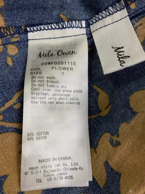 mila owen/ミラオーウェン/シャツワンピース/ワンピース/ドレス/ブルー/1