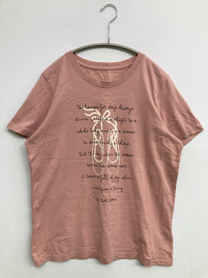 Tシャツ/カットソー/トップス/ピンク/L