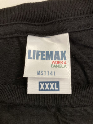 LIFEMAX/ライフマックス/Tシャツ/カットソー/トップス/ブラック/XXXL
