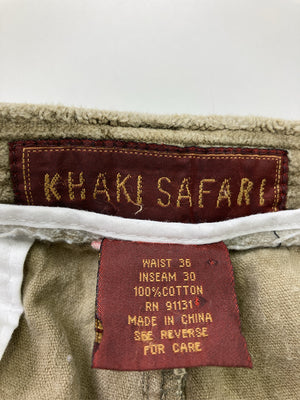 KHAKI SAFARI/スラックス/パンツ/ブラウン/WAIST 36 INSEAM 30