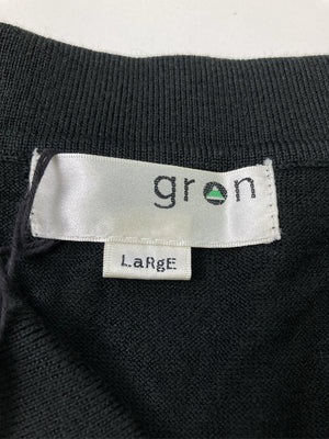 gRon/ポロシャツ/トップス/ブラック/LaRgE