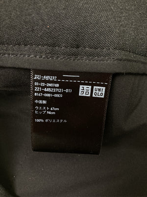 UNIQLO/ユニクロ/スラックス/パンツ/ブラック/ウエスト67cm ヒップ94cm
