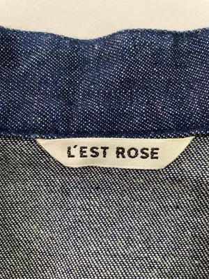 L `EST ROSE/レストローズ/ノーカラージャケット/ジャケット/アウター/ネイビー