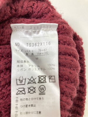 axes femme/アクシーズファム/ニット/セーター/トップス/レッド/M