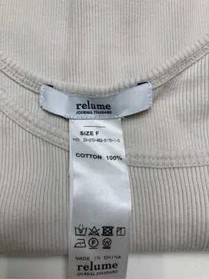 relume/レリューム/タンクトップ/トップス/ベージュ/F