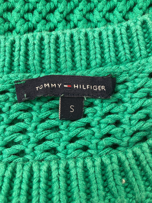 TOMMY HILFIGER/トミーヒルフィガー/ニット/セーター/トップス/グリーン/S