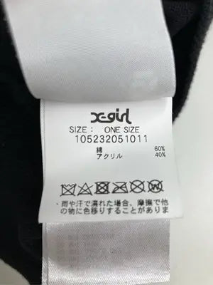 X-GIRL/エックスガール/ニットキャップ/ビーニー/帽子/ブラック/ONE SIZE