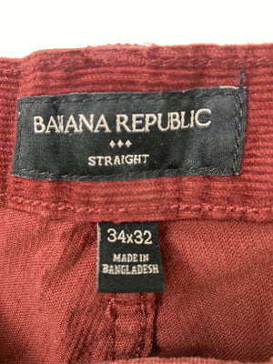 BANANA REPUBLIC/バナナリパブリック/スラックス/パンツ/レッド/34 X 32