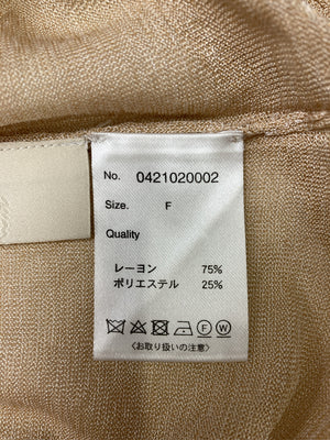 Tシャツ/カットソー/トップス/ベージュ/F