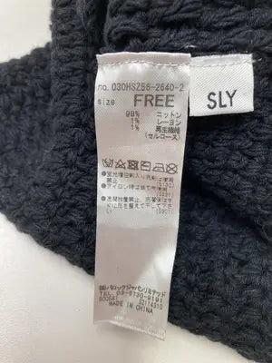 SLY/スライ/ネックウォーマー/スヌード/ファッション雑貨/ブラック/FREE