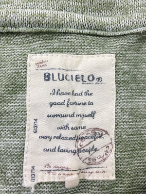 BLUCIELO/Tシャツ/カットソー/トップス/ライトグリーン/M  バスト79~87 身長154~162