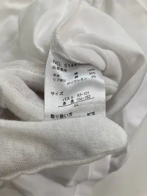 Tシャツ/カットソー/トップス/ホワイト/LL バスト93~101 身長154~162