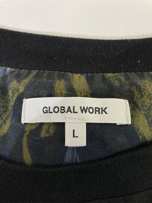GLOBAL WORK/グローバルワーク/Tシャツ/カットソー/トップス/ブラック/L