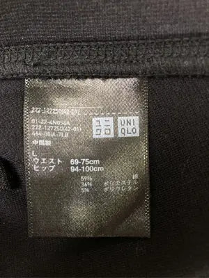 UNIQLO/ユニクロ/ショート/ミニスカート/スカート/ブラック/L ウエスト69-75cm ヒップ94-100cm