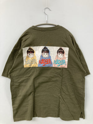 MEINAGANO/Tシャツ/カットソー/トップス/カーキ/M