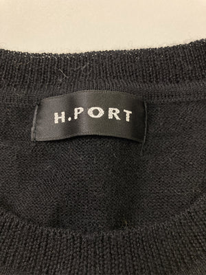 H.PORT/Tシャツ/カットソー/トップス/ブラック