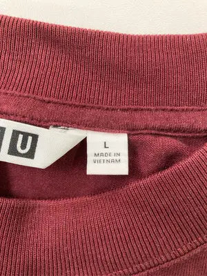 UNIQLO U/ユニクロユー/Tシャツ/カットソー/トップス/レッド/L