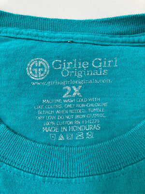 Girlie Girl/Tシャツ/カットソー/トップス/ライトグリーン/2X
