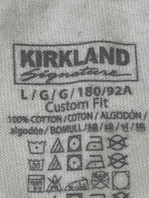 KIRKLAND Signature/カークランドシグネチャー/Tシャツ/カットソー/トップス/ホワイト/L