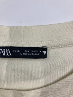 ZARA/ザラ/Tシャツ/カットソー/トップス/アイボリー/EUR L