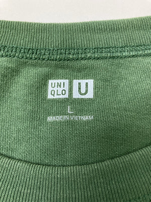 UNIQLO/ユニクロ/Tシャツ/カットソー/トップス/ライトグリーン/L