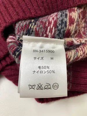 BACK NUMBER/バックナンバー/ニット/セーター/トップス/レッド/MEDIUM