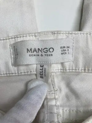 MANGO/マンゴ/デニムパンツ/パンツ/ホワイト/USA 2