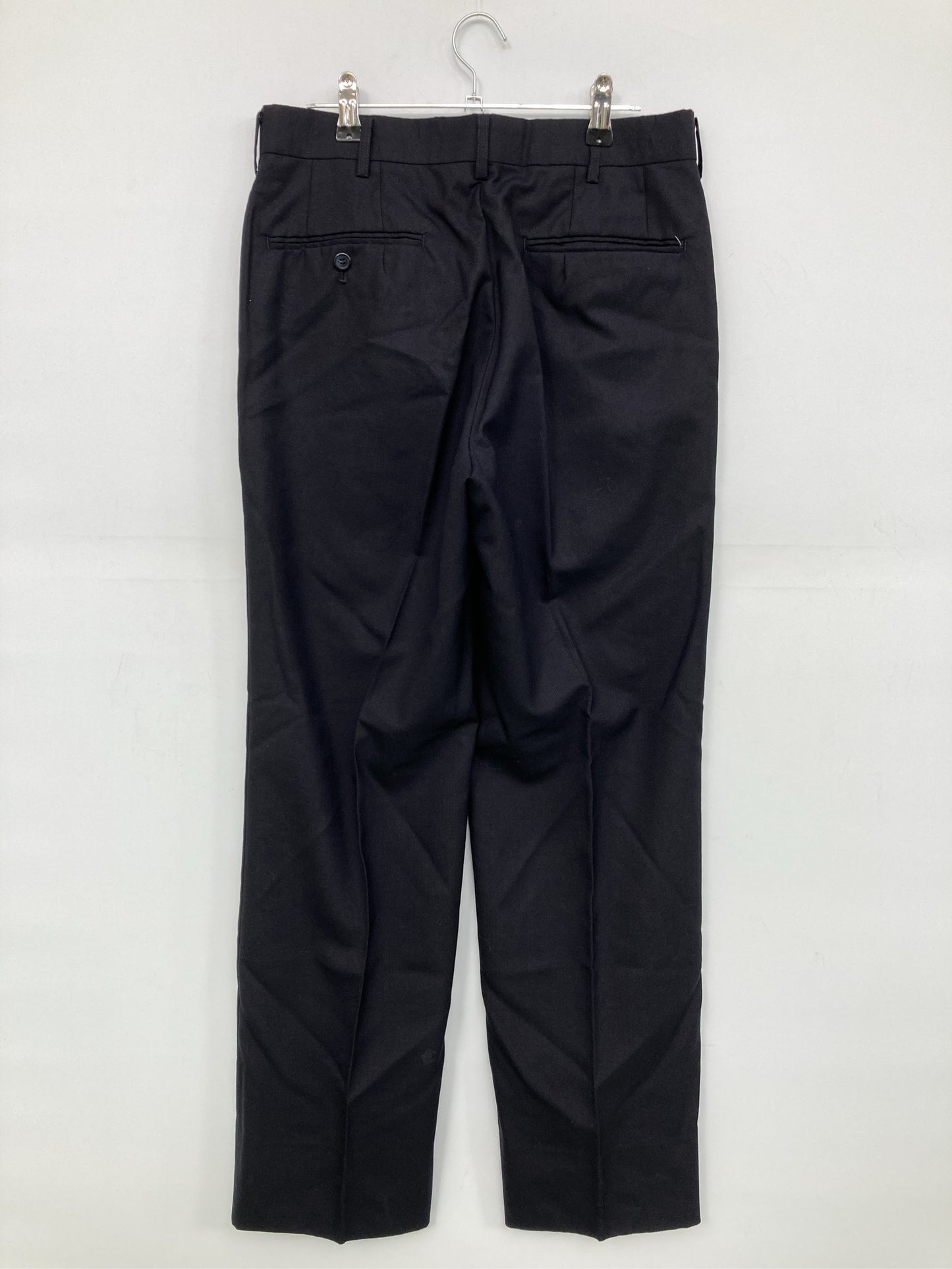 WOOLMARK/スラックス/パンツ/ブラック/胴囲79cm